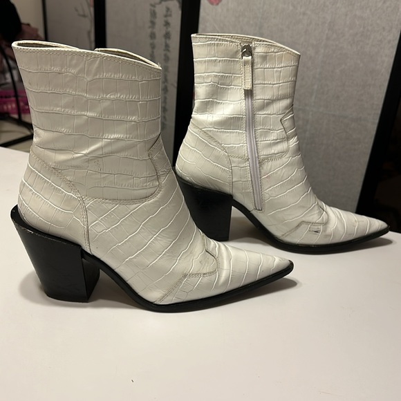Top Shop White Gator Cowboy Boots size 40 - Picture 4 of 8